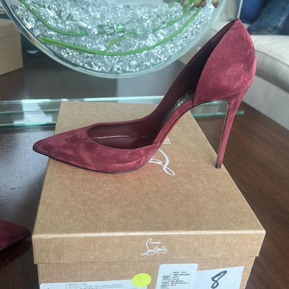 NWT Maroon suede Iriza 100 pumps size 39.5 - Picture 4 of 5
